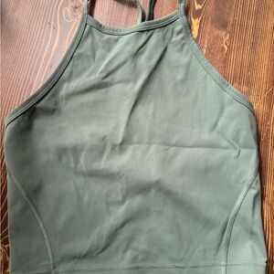 Lululemon Athletica Green Tank Top with Gold Straps